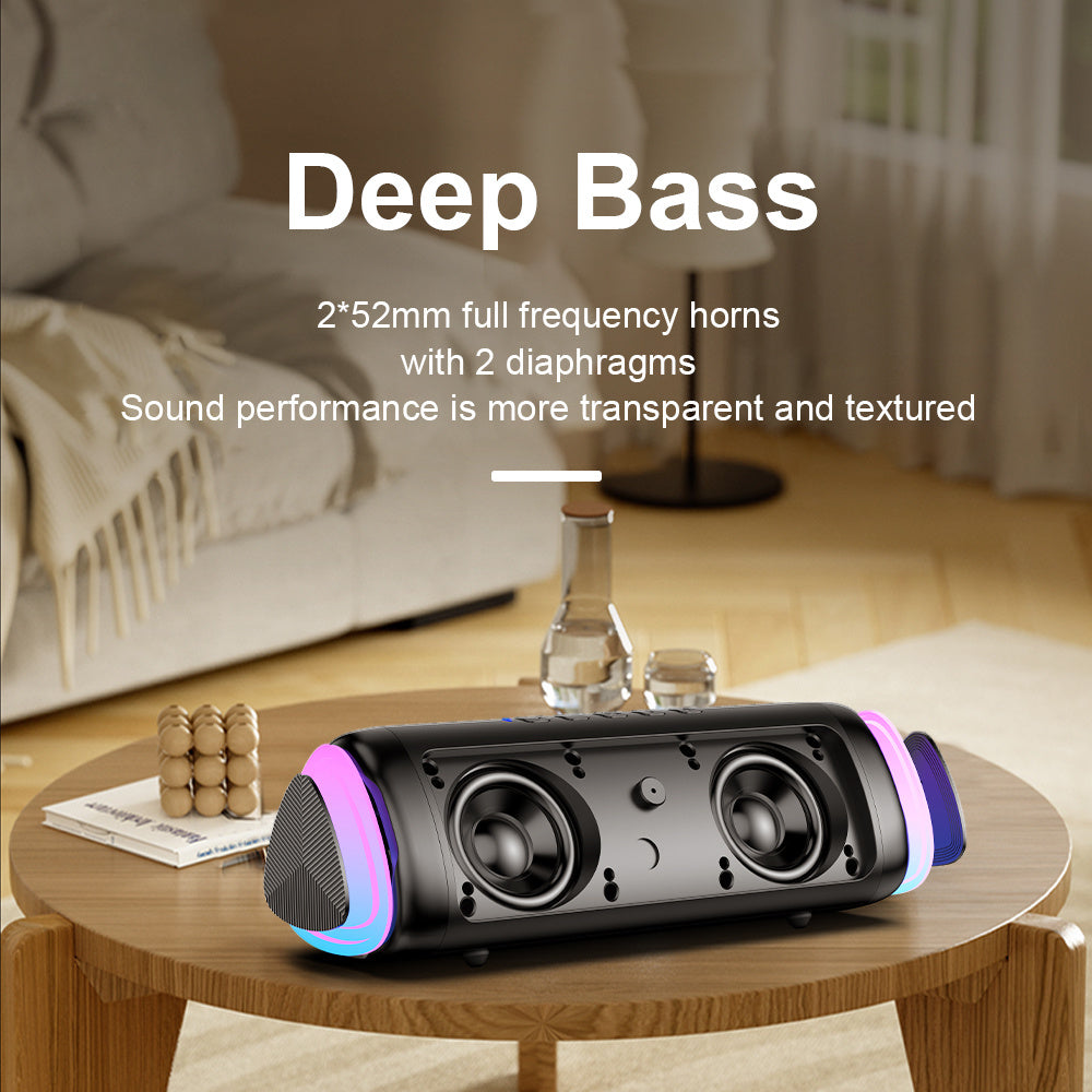 Portable 20W Wireless Speaker with RGB Lights & TWS