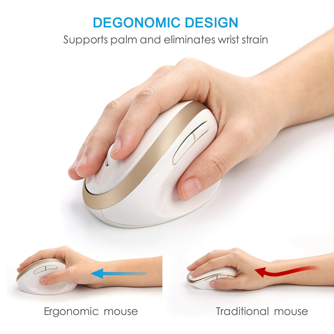 Ergonomic Wireless Vertical Mouse (Small Hands)