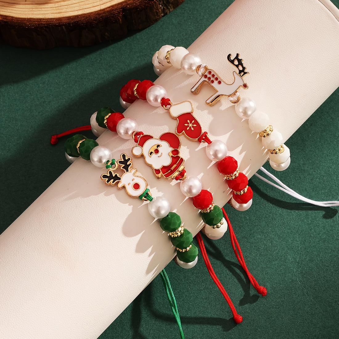 Festive Christmas Charm Bracelet Set