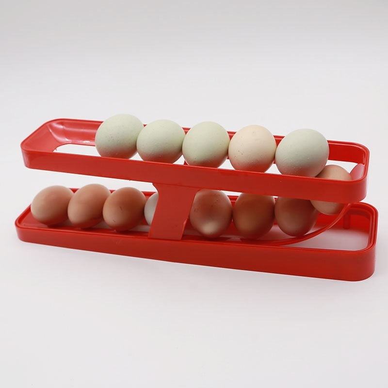 Refrigerator Automatic Rolling Egg Organizer