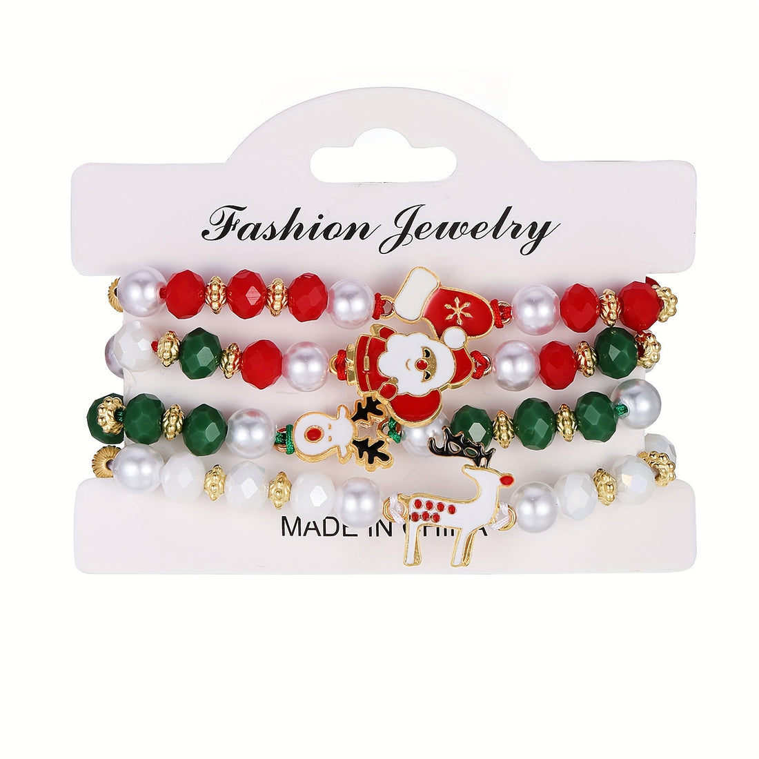 Festive Christmas Charm Bracelet Set