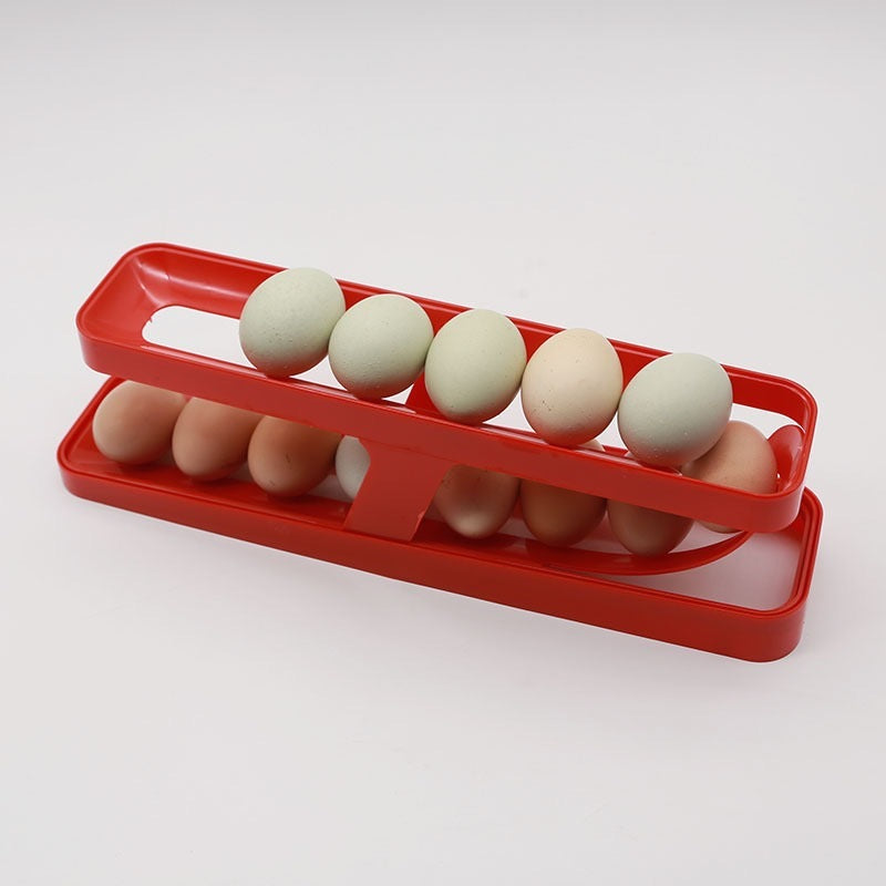 Refrigerator Automatic Rolling Egg Organizer