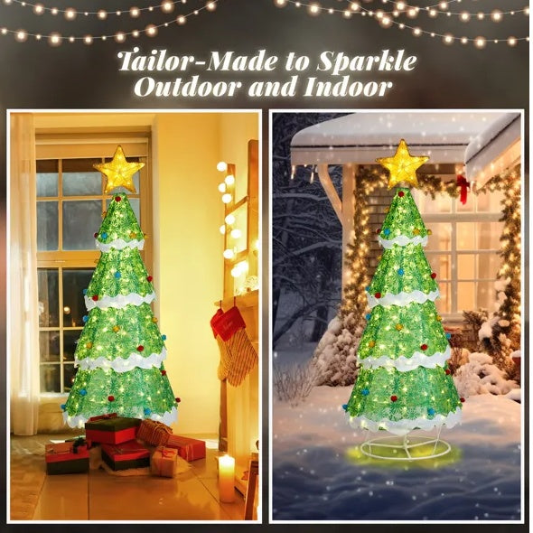 Sparkle Glow 6FT Pre-lit Christmas Tree