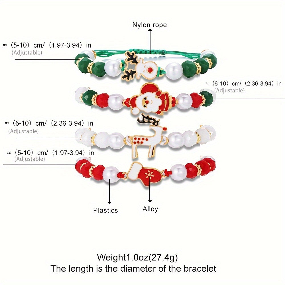 Festive Christmas Charm Bracelet Set